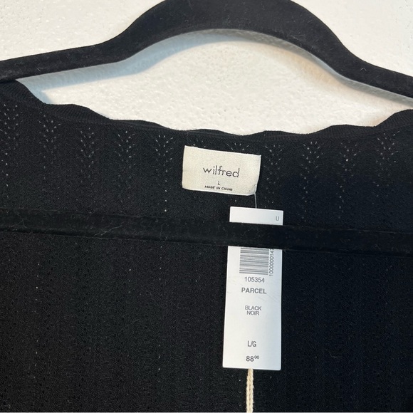 NWT Aritzia Wilfred Parcel Sweater Top Large Long Sleeve Whimsigoth Goth Black - Picture 7 of 9